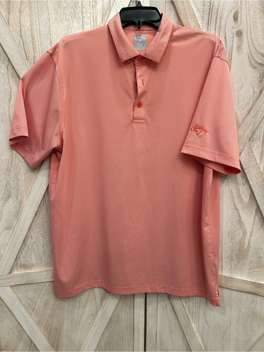Callaway Men’s Coral Pink Performance Polo Golf Shirt